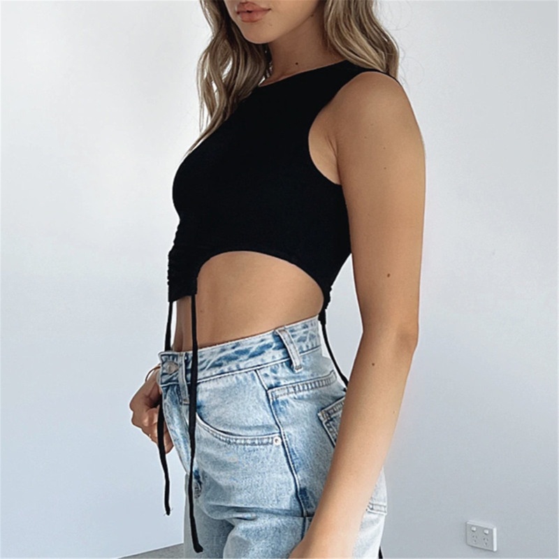 Áo Croptop Hai Dây Cột Dây Gợi Cảm Cho Nữ