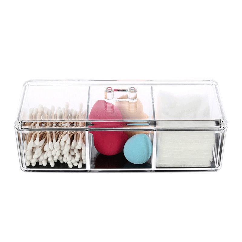 Hộp Lưu Trữ Acrylic Hộp Lưu Trữ Bông / Bông Tăm Bông Hộp Lưu Trữ Trên Máy Tính để Bàn Hộp Lưu Trữ Dụng Cụ Làm đẹp