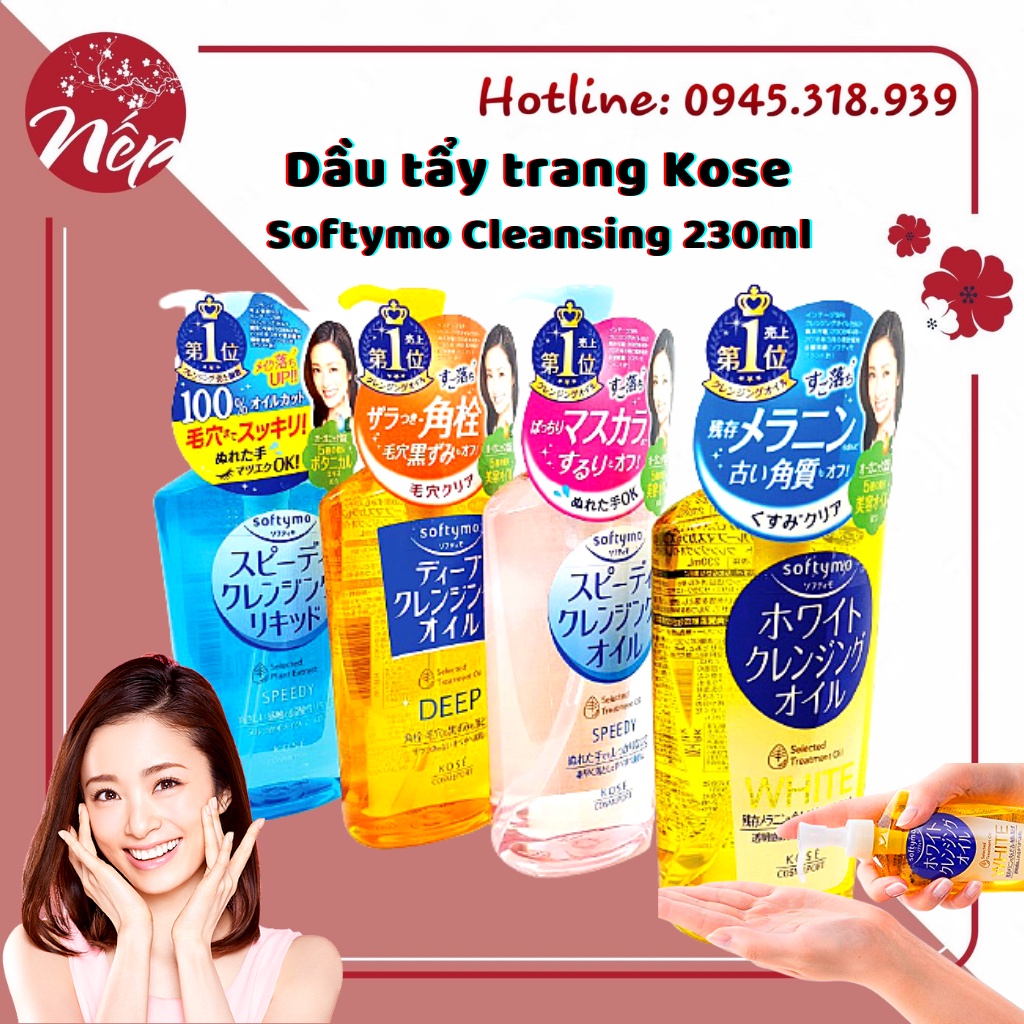 Dầu tẩy trang Kose Softymo Cleansing 230ml Nhật Bản