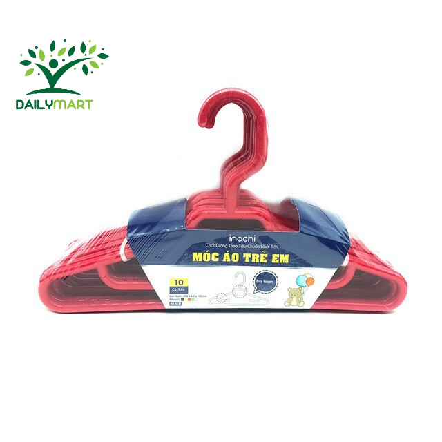 Mắc Áo/Móc Áo Trẻ Em Hara 181 (Lốc 10 Cái) Chính Hãng Inochi