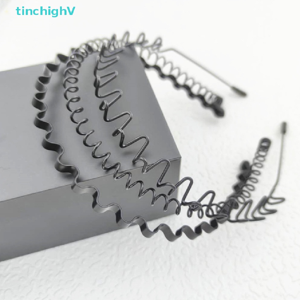 Băng Đô Gợn Sóng Màu Đen Đơn Giản Chống Trượt Co Giãn Dành Cho Nam Nữ