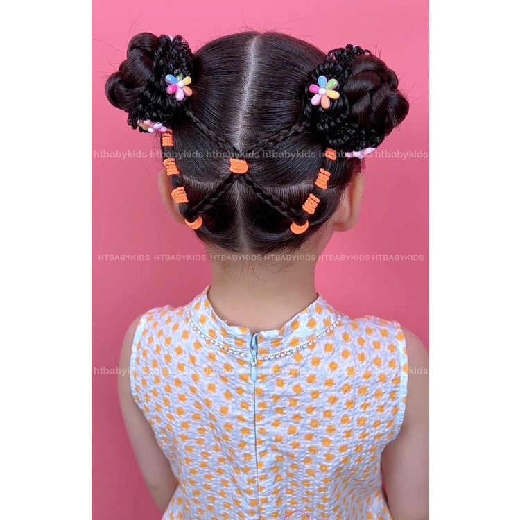 Set 2 Dây Buộc Tóc Giả Búi Tóc Natra Cho Bé