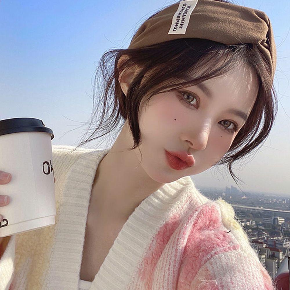 Băng đô cài tóc rửa mặt Bằng Nhựa Co Giãn Chống Trượt Thắt Nút Chéo Thanh Lịch Cho Nữ