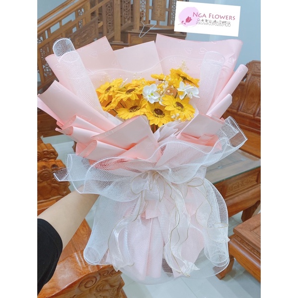 Bó Hoa Hướng Dương Mix Hoa Khô