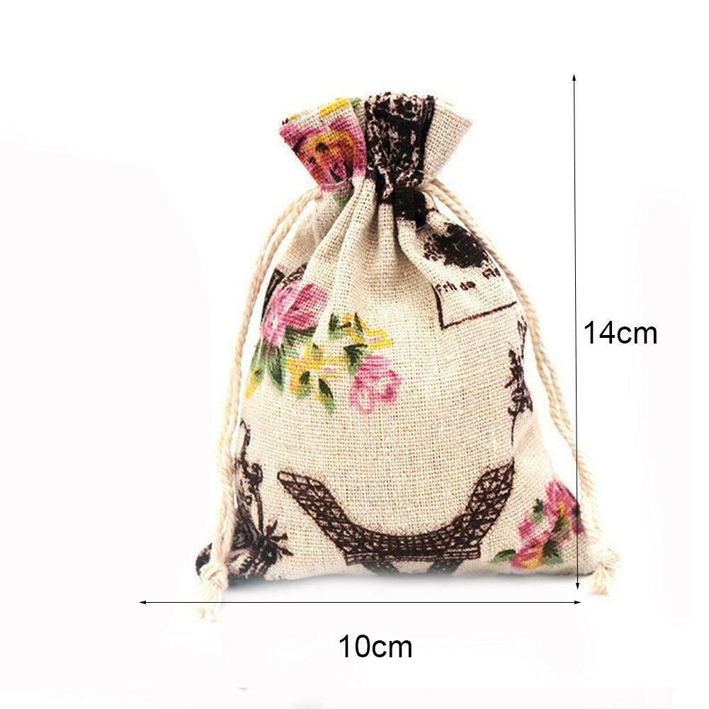Túi đựng kẹo bằng vải Cotton với họa tiết in theo phong cách Giáng Sinh