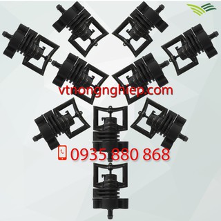 10 Béc tưới bù áp bs5000 pro  60 lit/h+ nối đen 17 ra tio 5ly