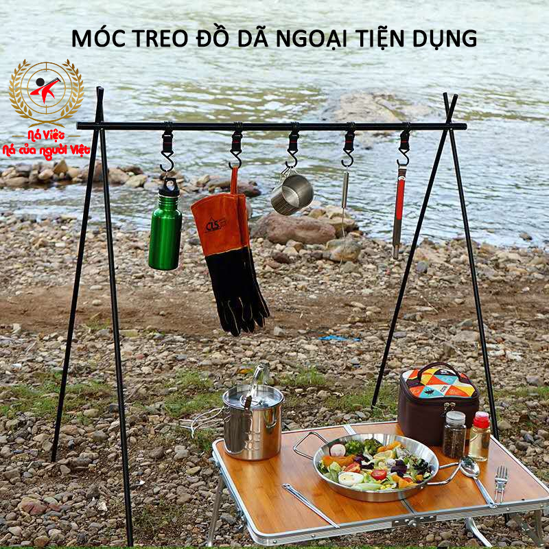 Giá Treo Đồ Dã Ngoại Gấp Gọn Tiện Dụng, Giá Móc Đồ Cắm Trại Nhỏ Gọn, Hợp Kim Nhôm Đa Năng Siêu Bền