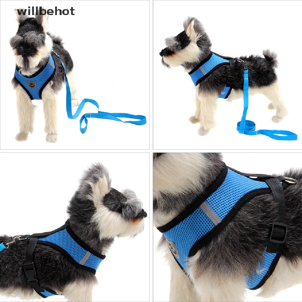 Dây Đai Dắt Thú Cưng Đi Dạo + Áo Lưới Dắt Phản Quang Tùy Chỉnh Chất Lượng Cao
