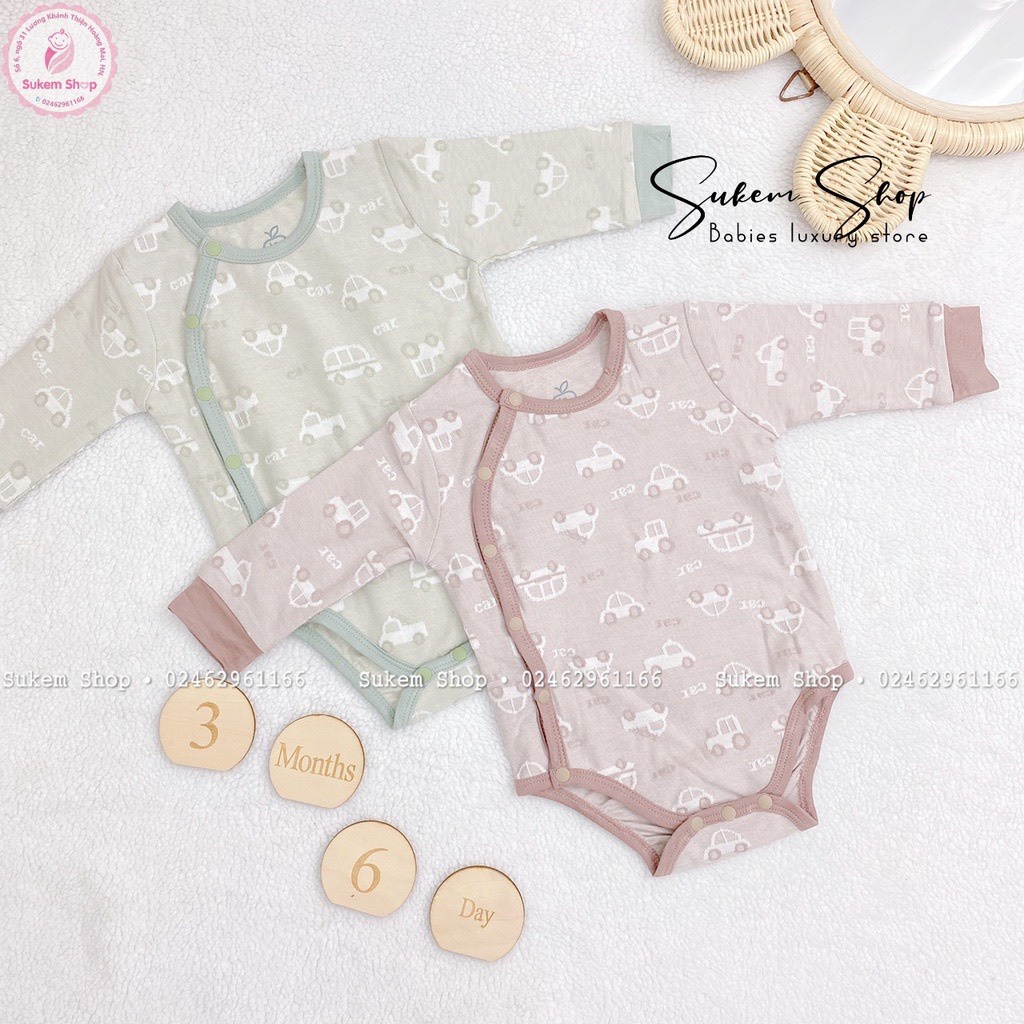 Bodysuit/Body Chip Dài Tay La Pomme Little Car Mềm Mại