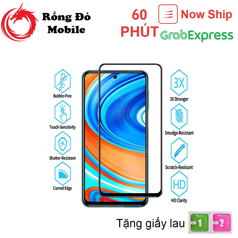 Kính cường lực full màn Redmi 6/6A/6 Pro/Note 8/Note 9 Pro/9A/9T/9C/8 SE