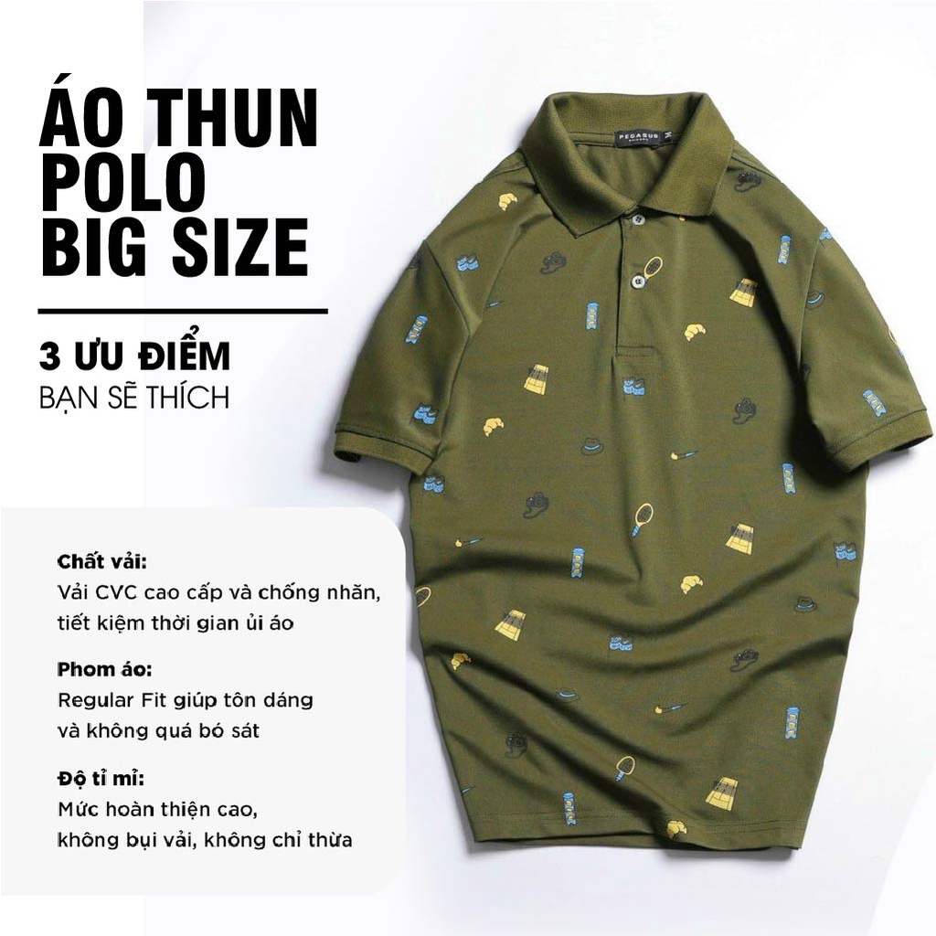 Áo Polo Nam Big Size 3XL Thiết Kế Chuẩn Phong Cách Hàn Quốc-  Áo Polo Nam Big Size Cao Cấp