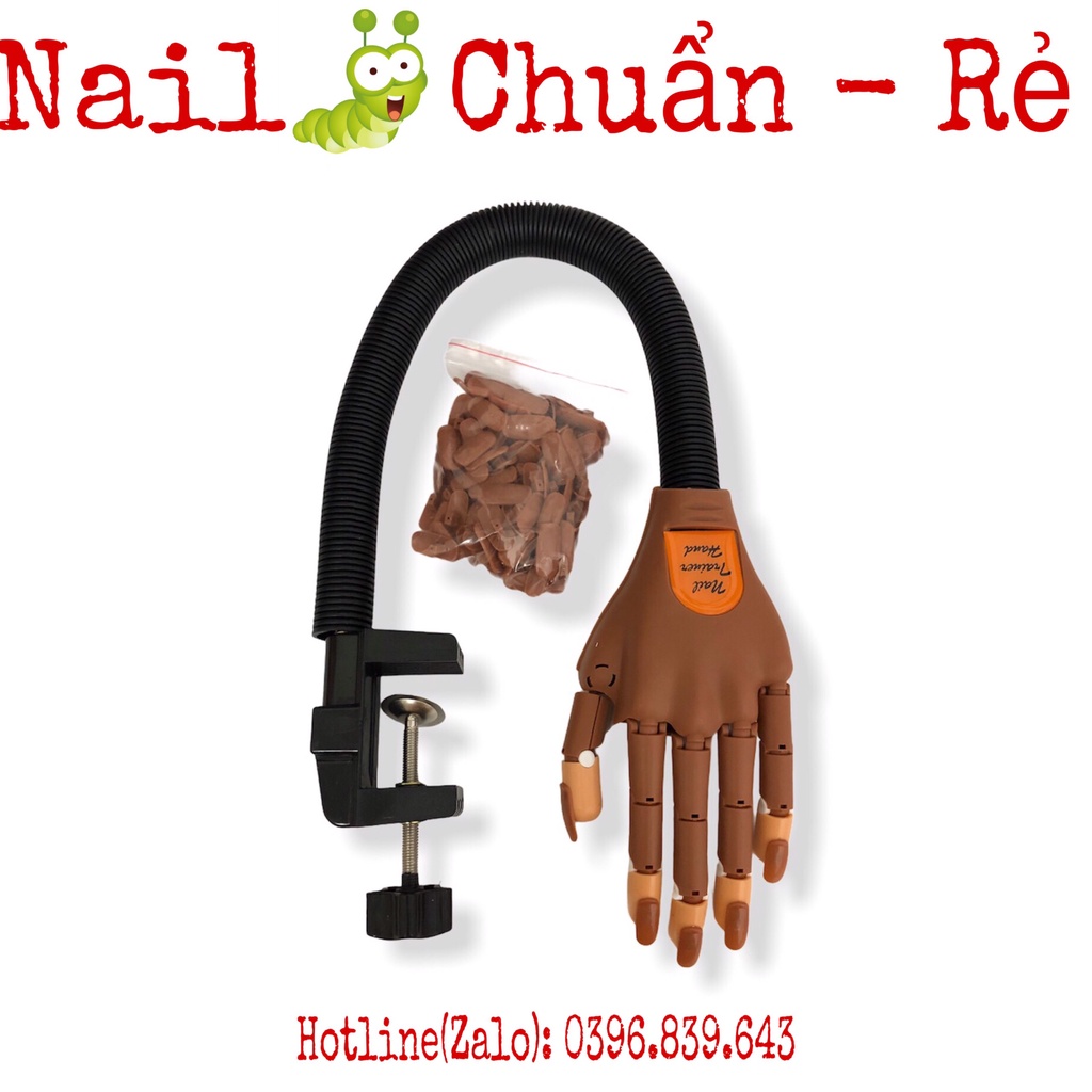 BẦn Tay CÓ Khớp Học LÀm Nail - Tặng Kèm  100 Móng Thay