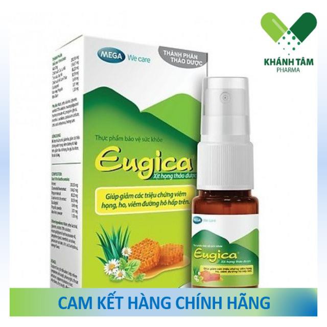 Xịt họng thảo dược Eugica mouth spray, giảm ho, chống viêm đường hô hấp trên!