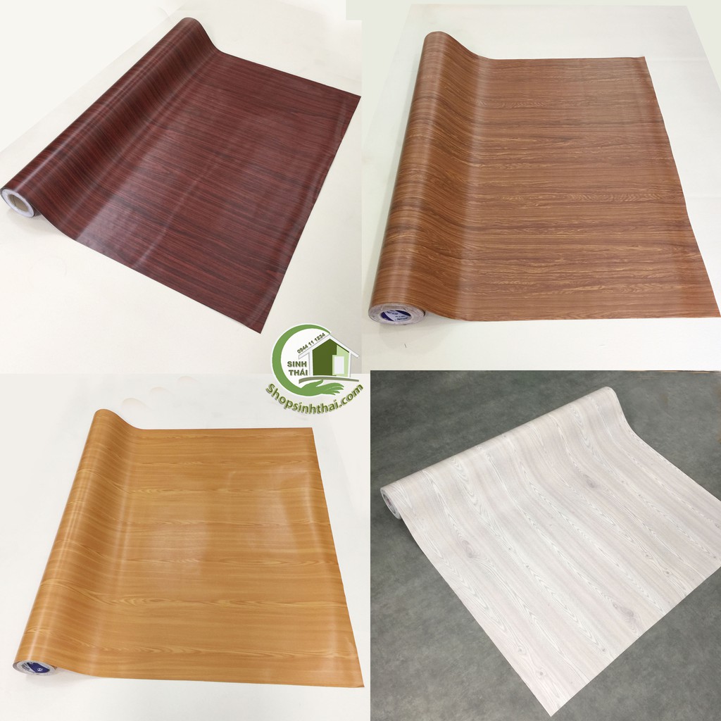 Giấy dán tường vân gỗ,  có sẵn keo