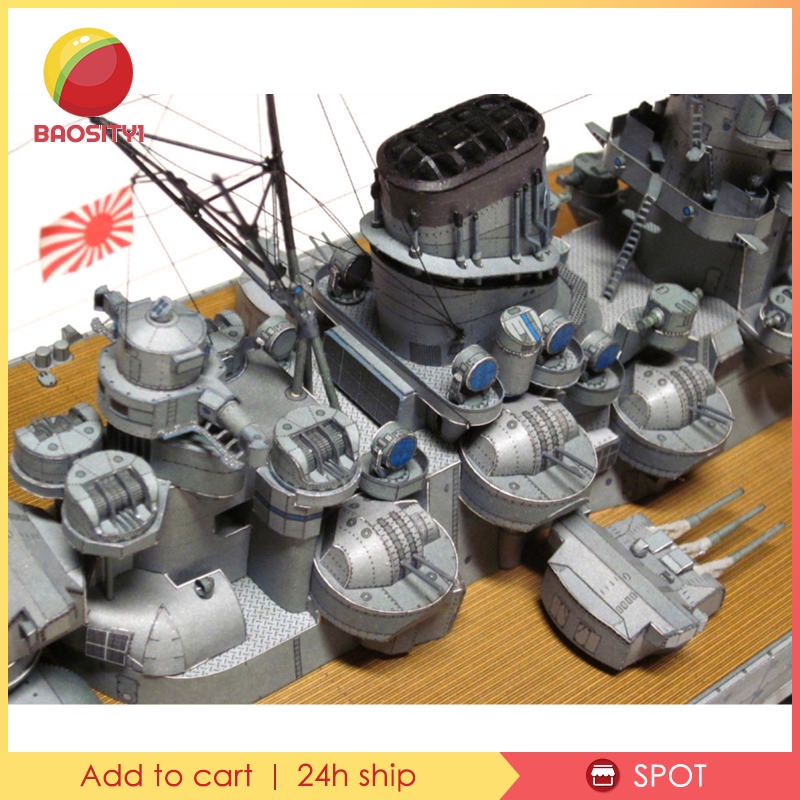 Mô hình tàu chiến Yamato 3D tự lắp ráp