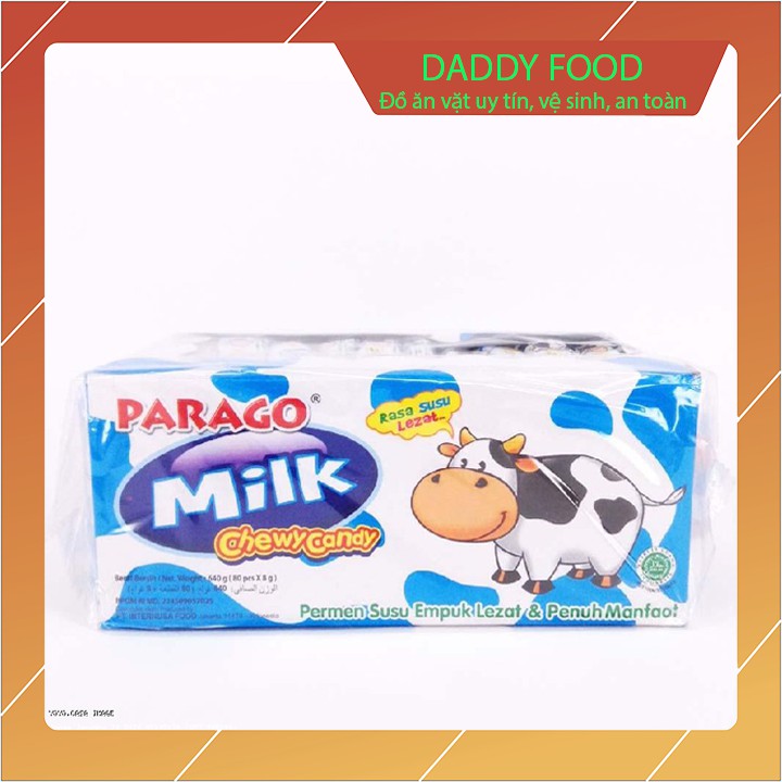 [Mã GROSALE2703 giảm 8% đơn 250K] Bánh sữa mềm parago, parago milk, bánh sữa nhập khẩu indonesia hộp 640g 80 thanh 8g