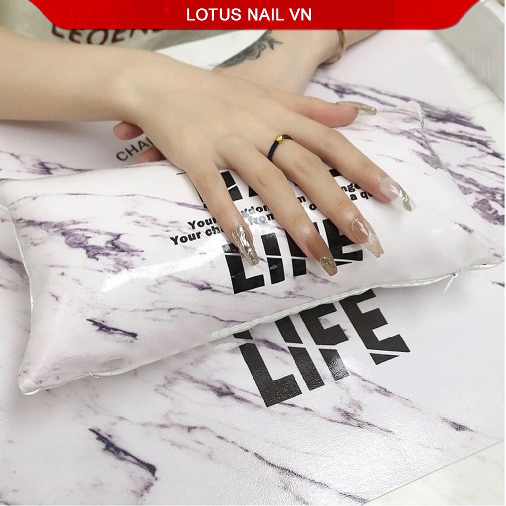 Bộ gối kê tay làm nail và thảm chụp mẫu nail chuyên nghiệp