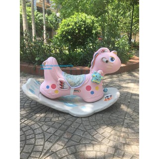 Ngựa bập bênh thổ dân cao cấp đế cá (ảnh thật)