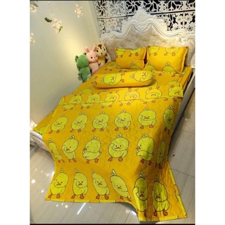 Bộ chăn ga 5 món cotton poly
