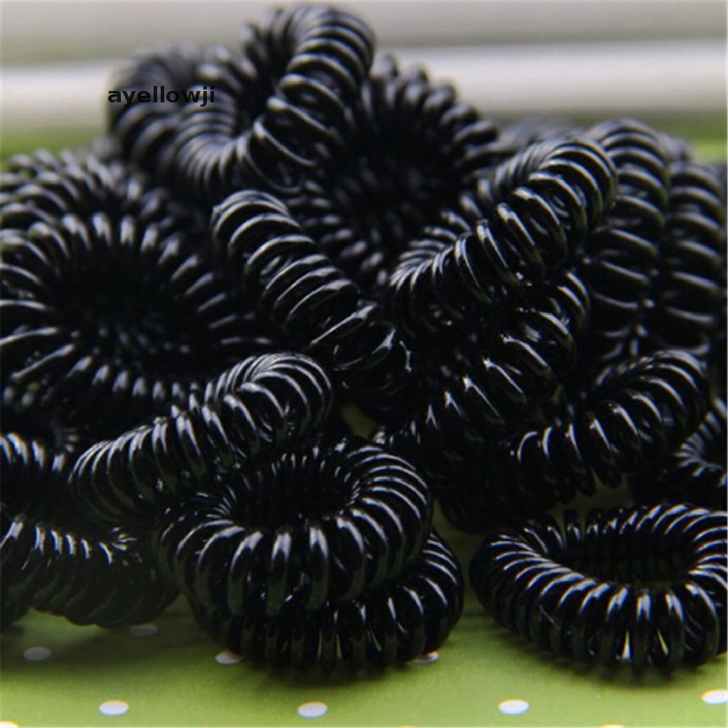 Set 10 Dây Buộc Tóc Lò Xo Bằng Nhựa