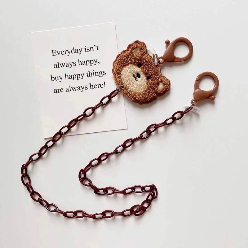 Dây Đeo Khẩu Trang Kính Nâu - DAY1081-2