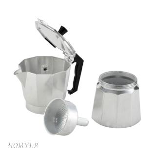 Moka Pot Coffee Maker Stovetop Espresso Maker, 3 Cups, Silver