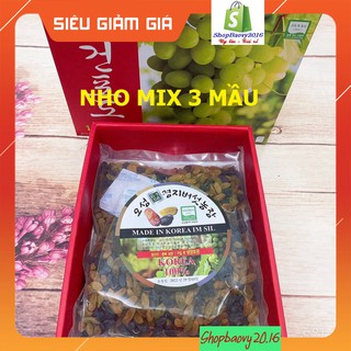 [SIÊU VIP] Nho khô Hàn Quốc hộp 1kg L1, nho khô Mix 3 mầu - Quà biếu Sang trong lịch sự
