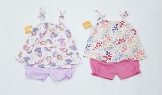 Combo 2 bộ Gymboree hai dây thắt nơ bé