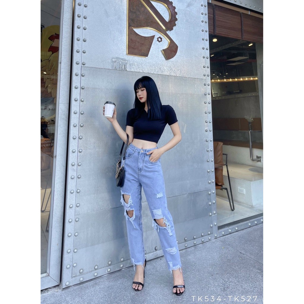 ÁO CROPTOP POLO [Moment House]