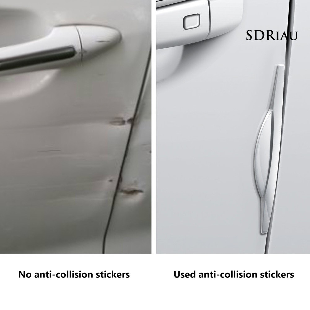 ★Ready★ 4Pcs Car Vehicle Door Edge Anti-Collision Anti-Scratch Guard Trim Strip Stickers