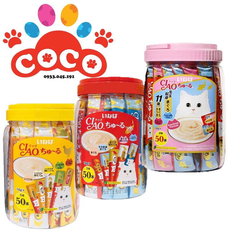 Súp thưởng Ciao Churu Thái Lan - 1 hộp 50 thanh 14g