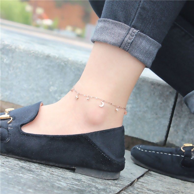 Lắc Chân Bằng Thép Titan Hình Trăng Sao Xinh Xắn Cho Nữ | BigBuy360 - bigbuy360.vn