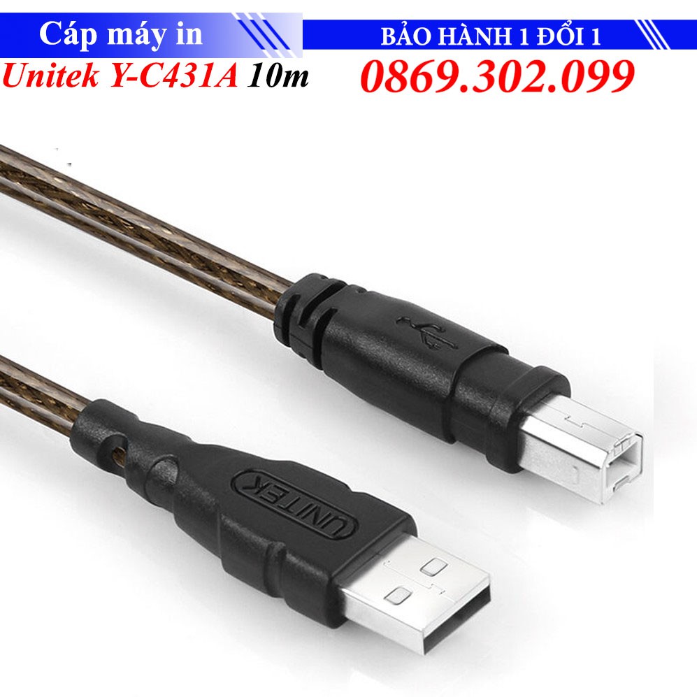 Cáp máy in 2.0 Unitek Y-C431A dài 10m loại cao cấp