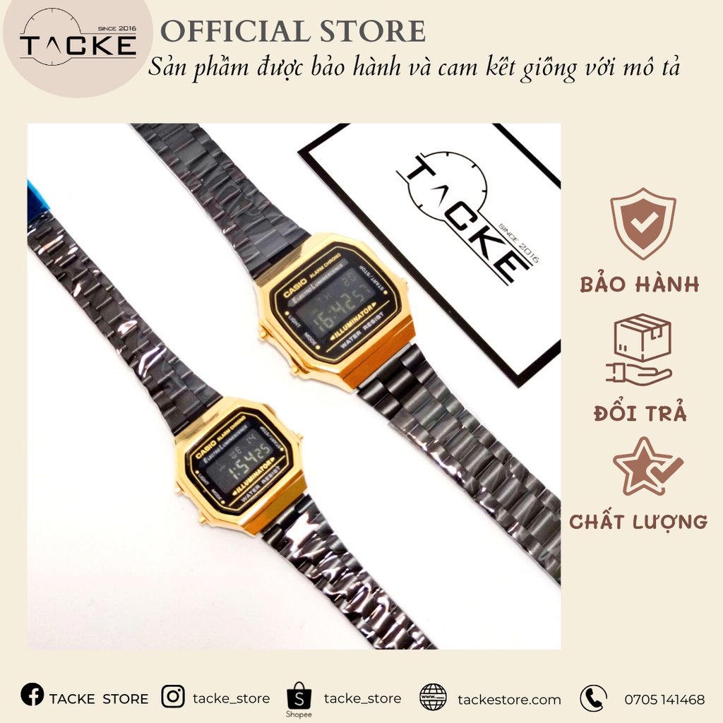 Đồng hồ cặp A168 điện tử TACKE STORE thể thao năng động chất liệu thép không gỉ bảo hành 12 tháng