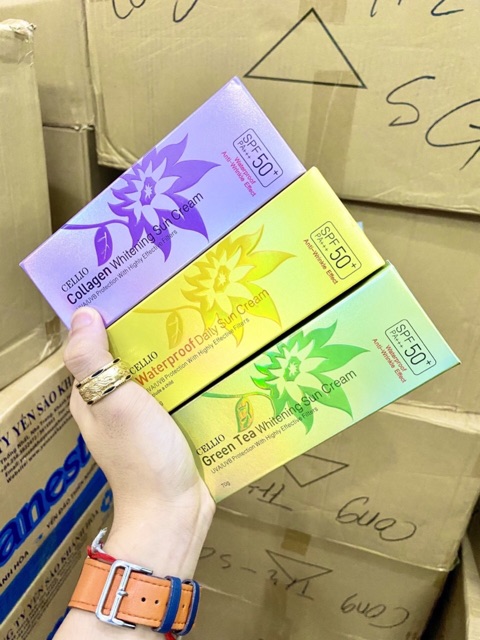 🎀Kem chống nắng cellio SPF 50PA+ | BigBuy360 - bigbuy360.vn