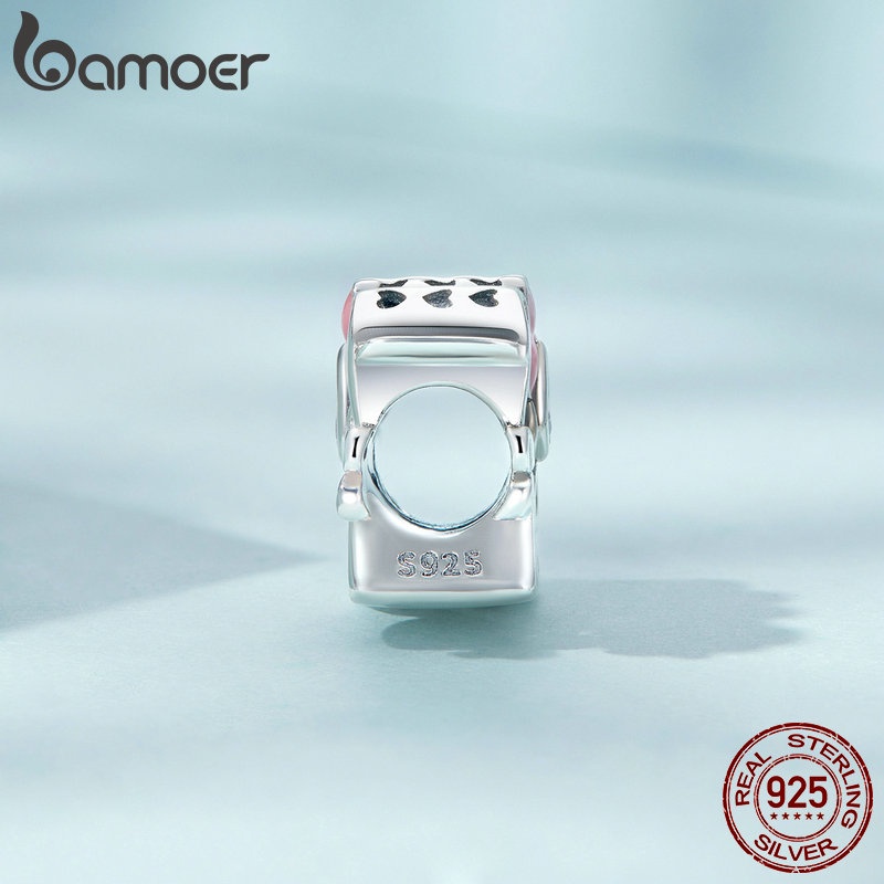 Hạt cườm BAMOER bạc 925 hình móng vuốt trái tim