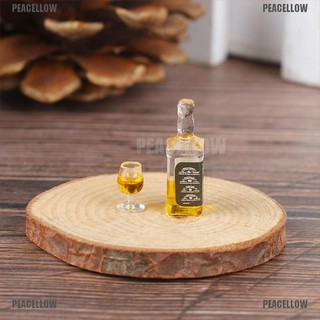 Set Mô Hình Chai Rượu Vang Và Ly Uống Rượu Tỉ Lệ 1: 12 Trang Trí Nhà Búp Bê