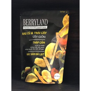 Trái cây sấy gói 200g Berryland - Đồ Ăn Vặt - Đặc Sản Đà Lạt