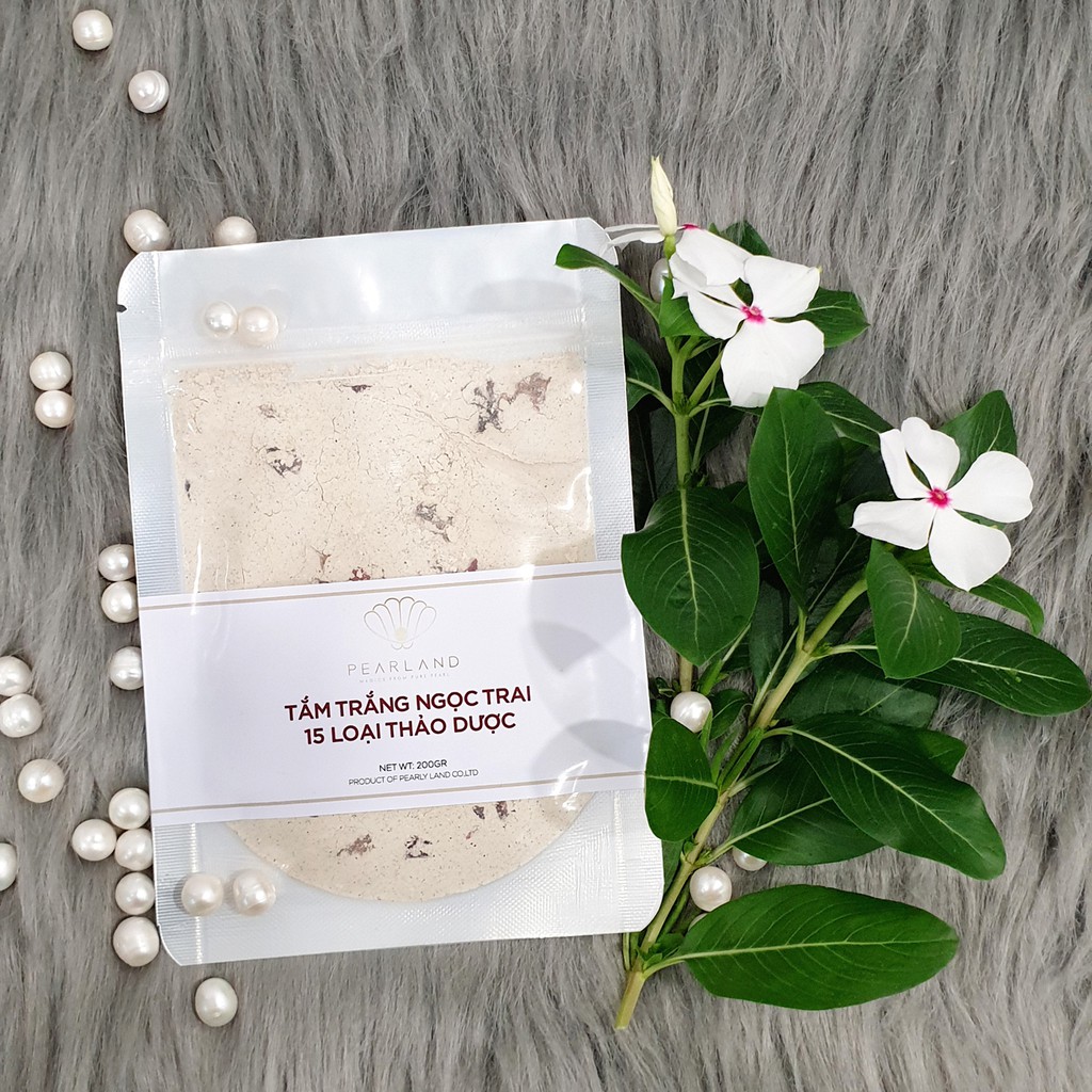 Tắm trắng Ngọc trai 15 loại thảo dược PearLand (1 lần tắm) - 100% thiên nhiên không hoá chất - Cam kết trắng [handmade]
