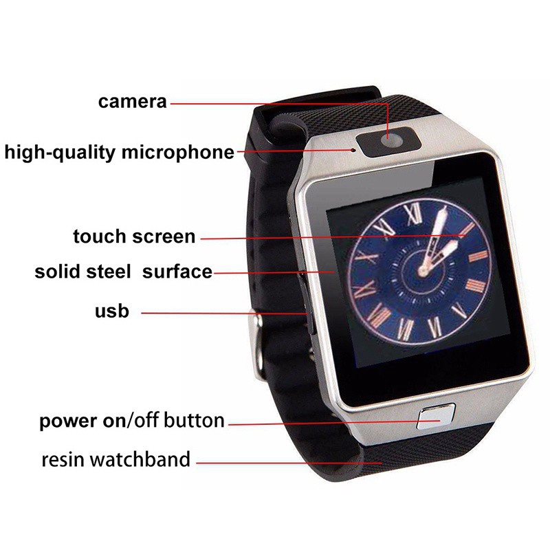 Smartwatch DZ09 / U9 Smart Watch Bluetooth Wristwatch Support Memory SIM Card