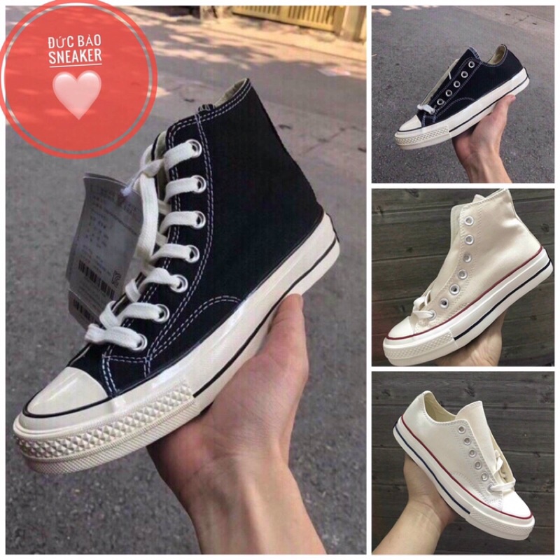 -Thể thao nam nữ sneaker[FREE SHIP]Giày converse 1970 đen cổ thấp,cổcao cv 1970 trăng thấp cổ,cao cổ Full bill+box