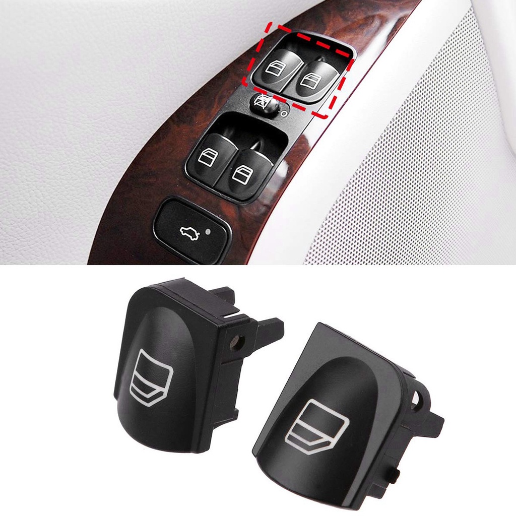Phù Hợp Ốp Nút Công Tắc Cửa Sổ Trái Phải Cho Mercedes-Benz W203 W208 C Clk
