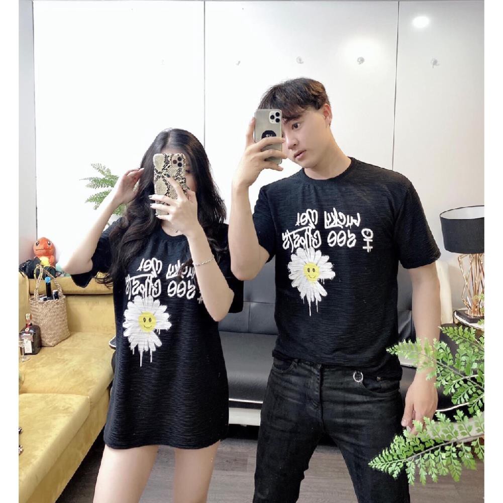 (TRÙM SỈ) Áo thun cặp có cổ, Áo thun đôi ,đồ đôi hàn quốc cao cấp đẹp giá rẻ áo thun bông hoa TCS