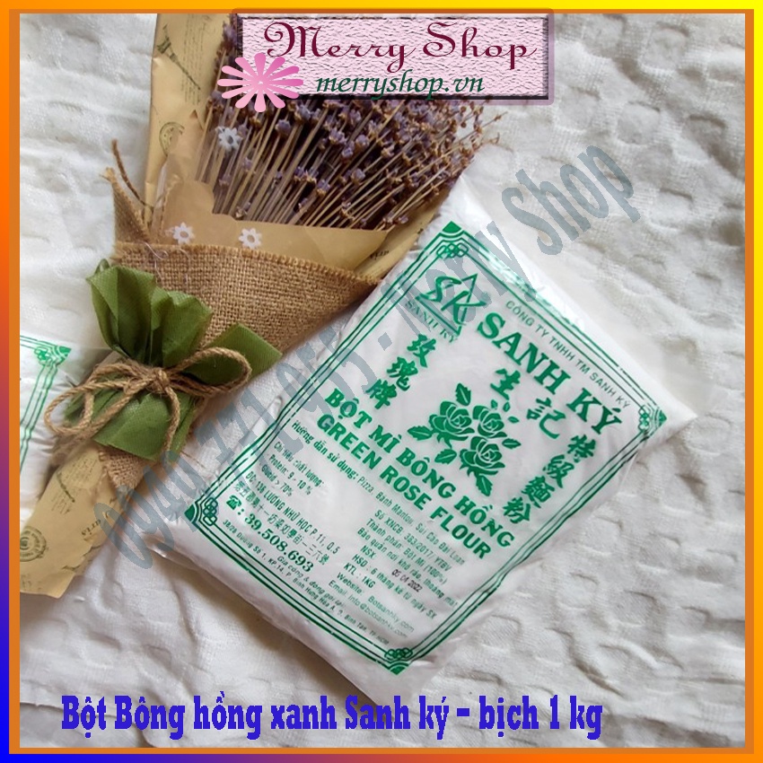 🌻 Bột Mì Bông Hồng Xanh Sanh Ký (1kg) 🌻 Bột Mỳ Đa Dụng Cao Cấp - Date xa lắc - Bột mới tinh - Merry Shop