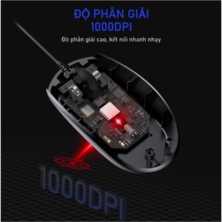 Chuột Quang Có Dây ROBOT M120 - Độ Phân Giải 1000 DPI - Bảo Hành 12 Tháng