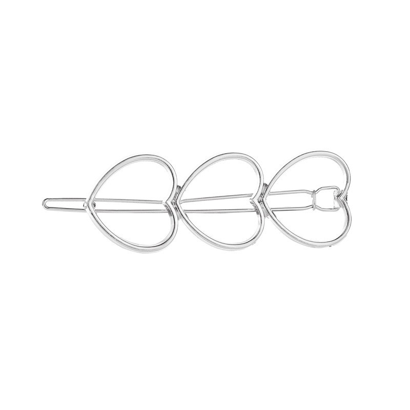 Kẹp tóc kim loại hình trái tim xinh xắn cho nữ