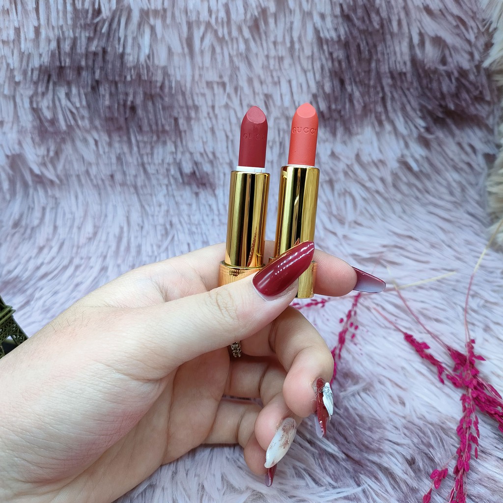 Son Gucci Rouge À Lèvres Voile Vỏ Hoa mini 1.3g Cao Cấp Đủ Tone Hot Hit Bền Màu Không Trôi | BigBuy360 - bigbuy360.vn