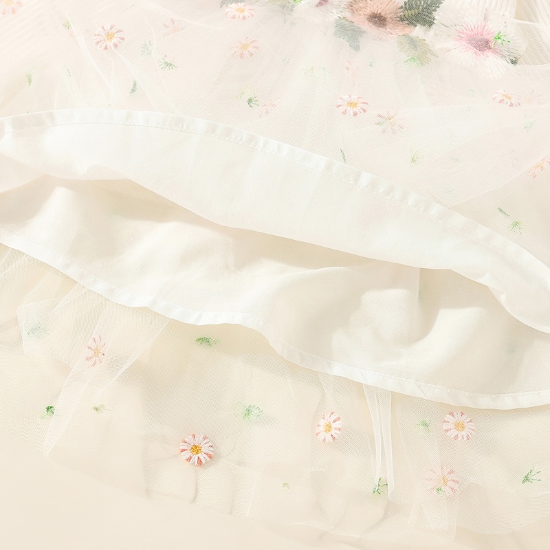 Đầm Công Chúa Tay Dài In Hoa Thời Trang Mùa Thu Mới Cho Bé Gái