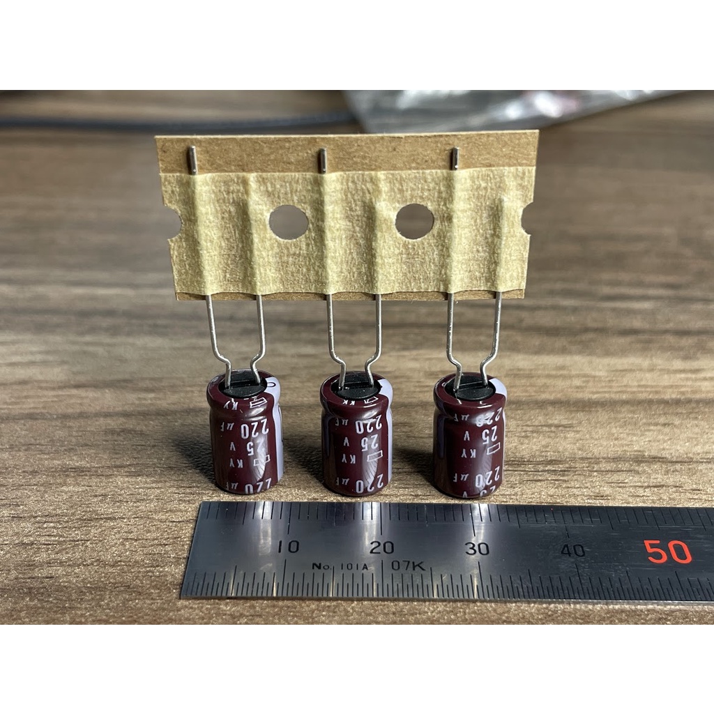 10 Chiếc tụ điện 220uF 25V KY Nippon Chemicon
