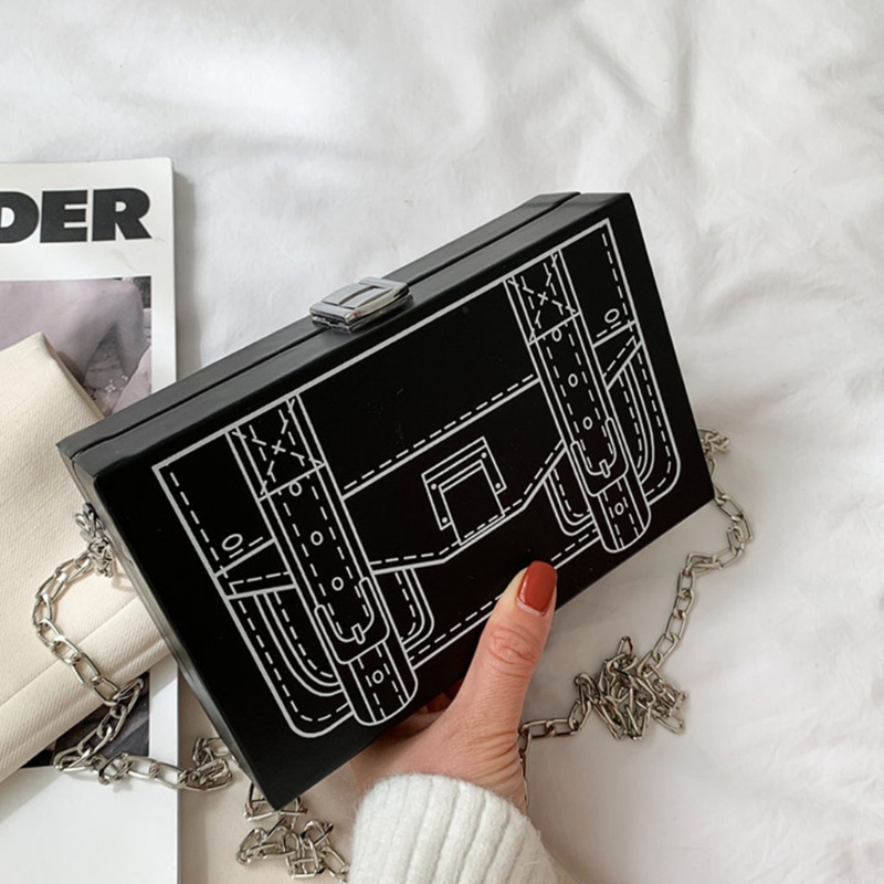 Túi Đeo Chéo Giả Da Hình Chữ Nhật In Hình Anime Phong Cách Harajuku Nhật Bản